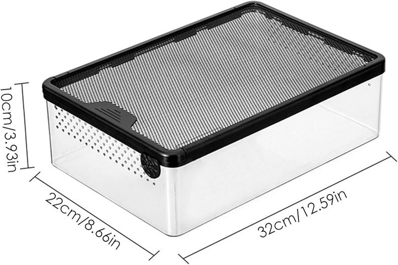 حاوية تيراريوم شفافة ومهواة ومقاومة للهروب للعناكب والسحالي والعقارب - Image 5