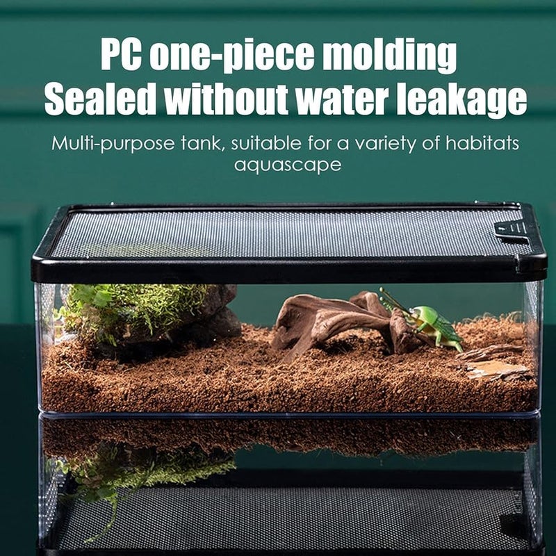 حاوية تيراريوم شفافة ومهواة ومقاومة للهروب للعناكب والسحالي والعقارب - Image 4