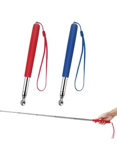 erorex 2 Pack Teacher Pointer Stick: Telescopic Retractable Stick With Lanyard For Classroom And Office Use  - Image 1