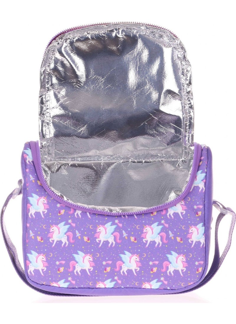 KAUKKO - Kids&love Girls Lunch Box - Purple Unicorn - Thermo Lined - Image 1