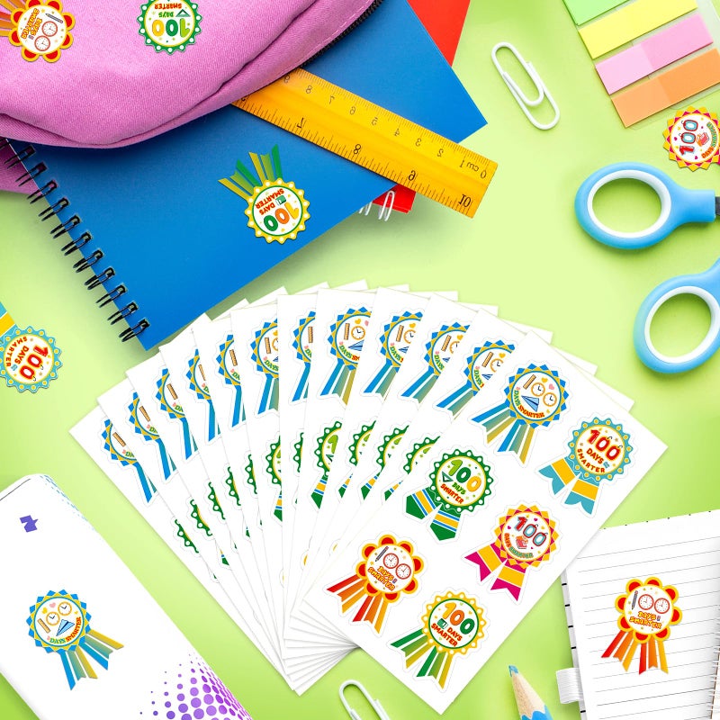 LACCHOUFEE 100 Days of Crowns, 90 Pcs Kits Include 100th Day Smarter Headbands, Rubber and Stickers, Paper Hats for Party Supplies - Image 5