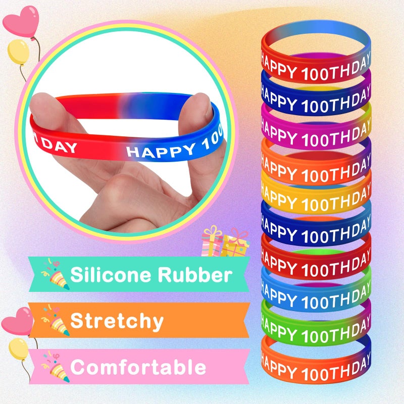 LACCHOUFEE 100 Days of Crowns, 90 Pcs Kits Include 100th Day Smarter Headbands, Rubber and Stickers, Paper Hats for Party Supplies - Image 3