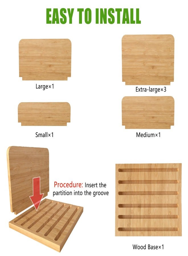 Deefielly Desk File Mail Organizer Countertop, 5 Slots Bamboo Folder Sorter Holder for Letter, Envelope, Paper, Bill Filing, Desktop Tray Organizer for Office & Home - Image 4