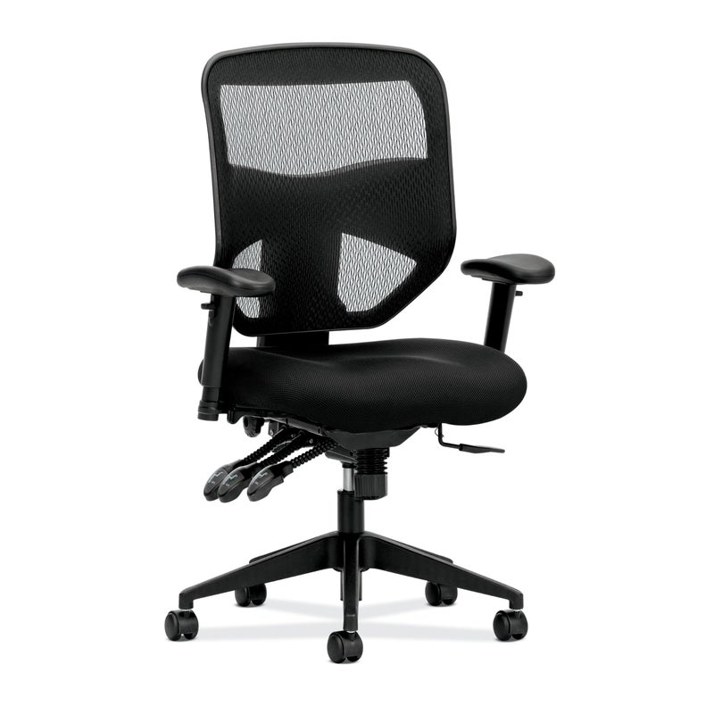 HON Prominent Mesh Ergonomic Office Chair with Adjustable Arms Back Support 360 Swivel Task Chair for Computers Desk Home Office ASynchroTilt Recline Black