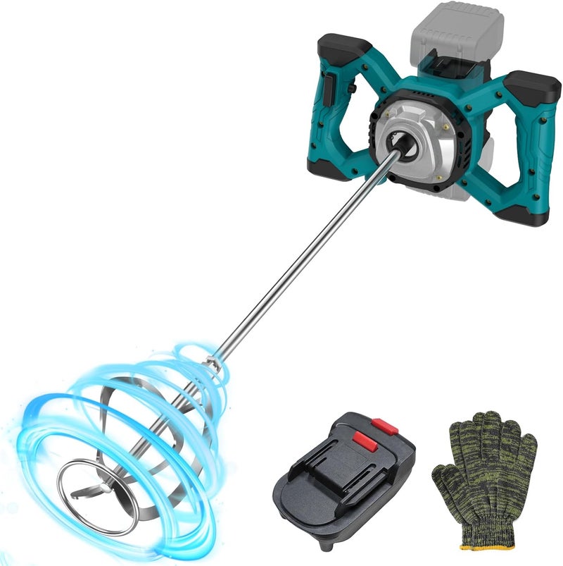 IMAYCC Cordless Cement Mixer, Portable Concrete Mixer,21V 6 Speed Mixing Drill, 1000W Drill Mixer for mud,Motar,Paint, Grout, Plaster,Thinset etc. - Image 1