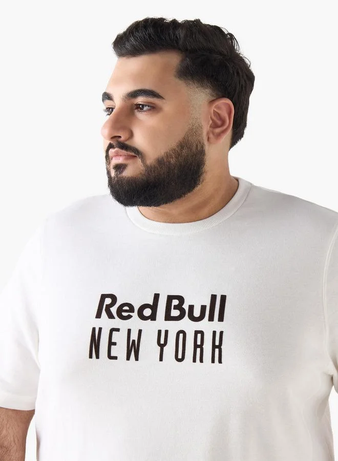 Maxim  Men Regular Fit Round Neck Short Sleeve Red Bull New York Print T shirt for Men | Best Price UAE