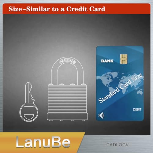 LanuBe Lock Laminated keyed Padlock (1-9/16", 40mm), keyed Alike Locks, Normal Shackle, Pack of 12… - Image 4