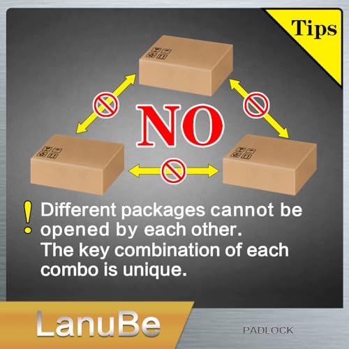 LanuBe Lock Laminated keyed Padlock (1-9/16", 40mm), keyed Alike Locks, Normal Shackle, Pack of 12… - Image 5