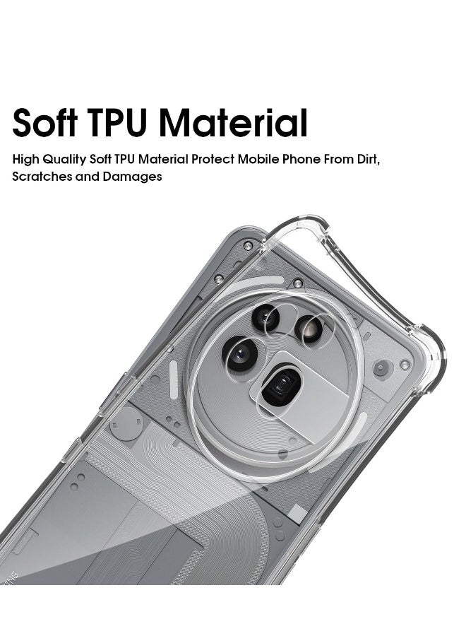 DUSALA Nothing Phone 3A Pro 5G Case Cover Anti-Scratch Shockproof Case with Reinforced Corners Soft Silicone Protective Cover for Nothing Phone 3A Pro 5G 6.7-inch - Image 4