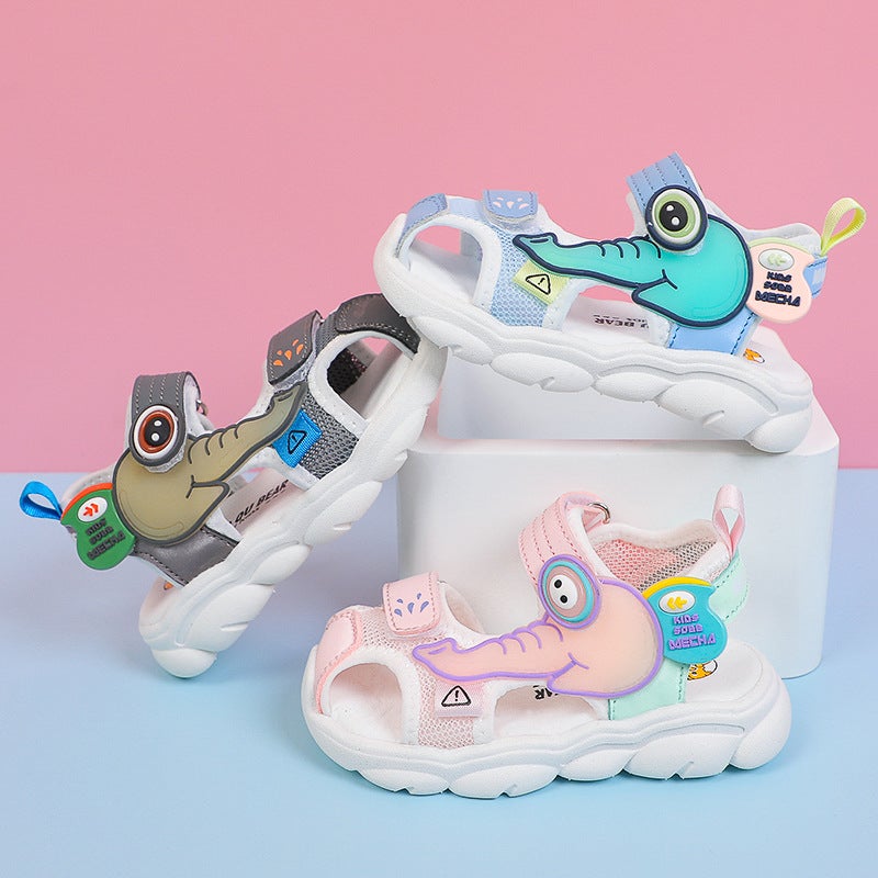 Children'S Sports Sandals Toe Shoes Boys And Girls Baby Elephant Cartoon Baby Shoes Soft Sole Non-Slip - Image 5