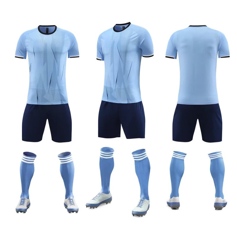 Extremely Fast Adult And Children'S Football Uniforms, Summer Short-Sleeved Training Uniforms, Street Trendy Quick-Drying Jerseys, Sports Suits - Image 1