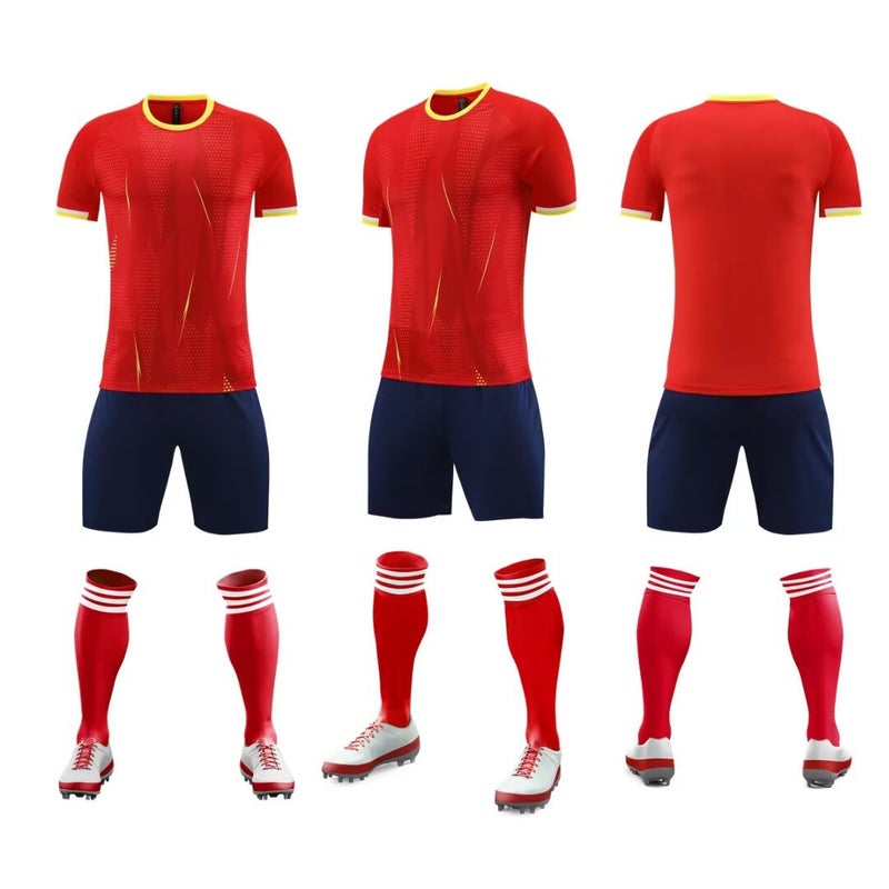 Extremely Fast Adult And Children'S Football Uniforms, Summer Short-Sleeved Training Uniforms, Street Trendy Quick-Drying Jerseys, Sports Suits - Image 4