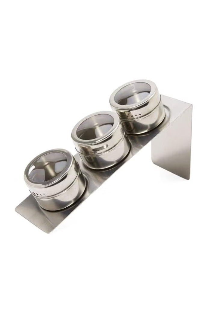 فاكيلمان علب توابل مع حامل فضي / شفاف