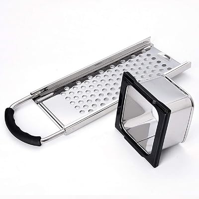 TIYOORTA TIYOORTA Stainless Steel Spaetzle Maker Homemade Noodle Dumpling Making Tool with Safety Pusher and Comfortable Rubber  - Image 1