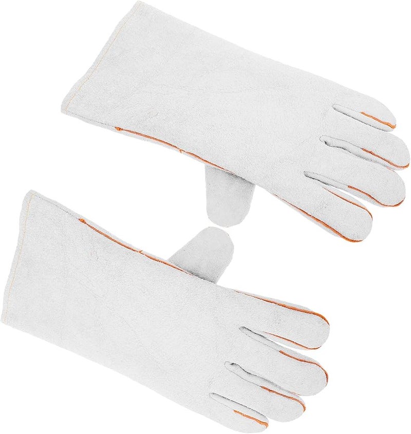 قفازات لحام مقاومة للحرارة من جلد البقر للرجال والنساء لسلامة العمل الصناعي - Image 2