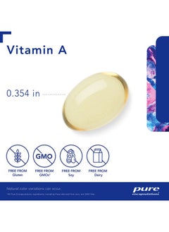 Pure Encapsulations Vitamin A 10000 Iu From Cod Liver Oil ; Supports Immune And Cellular Health Vision Bones Skin And Reproductive Function* ; 120 Softgel Capsules  - Image 5