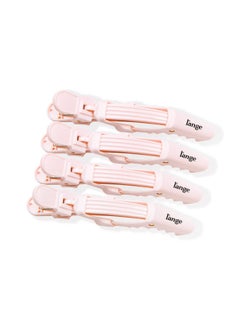 L'ANGE HAIR L’ange Alligator Hair Clips | Wide Teeth | Double-Hinged Design | For Sectioning & Securing Hair | Professional Styling Results | 4-Pack (Blush)  - Image 1