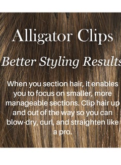 L'ANGE HAIR L’ange Alligator Hair Clips | Wide Teeth | Double-Hinged Design | For Sectioning & Securing Hair | Professional Styling Results | 4-Pack (Blush)  - Image 4