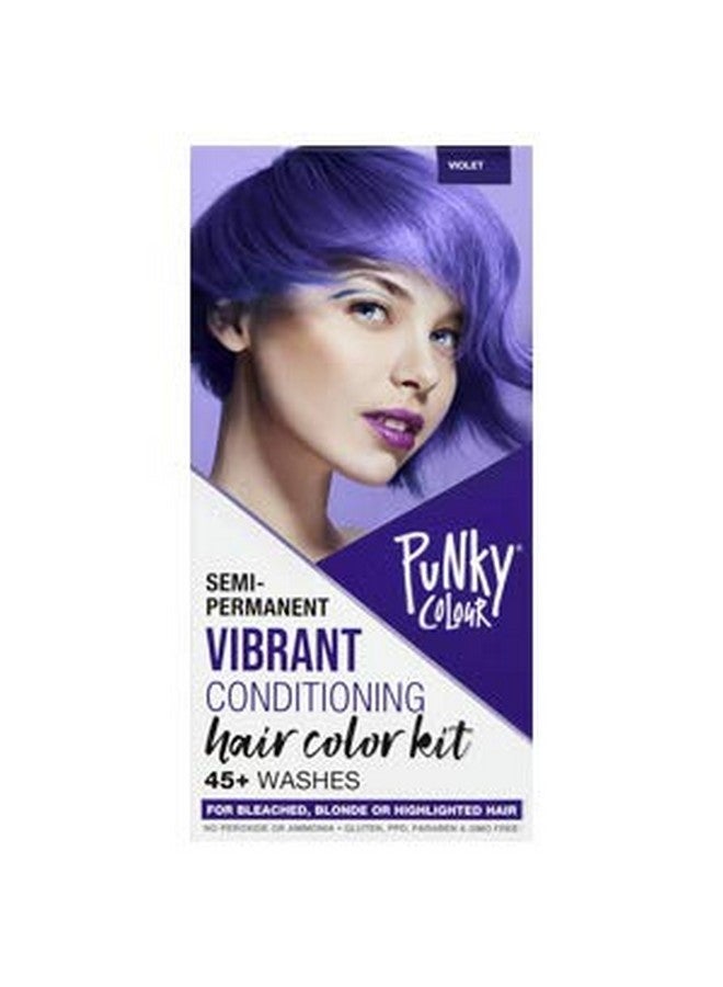Punky Unky Colour Box Kit Violet For Bleached Blonde Or Highlighted Hair Nondamaging Hair Dye Vegan Ppd And Paraben Free Conditions Hair Vibrant Hair Color Lasts Up To 35 Washes - Image 1