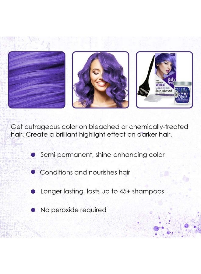 Punky Unky Colour Box Kit Violet For Bleached Blonde Or Highlighted Hair Nondamaging Hair Dye Vegan Ppd And Paraben Free Conditions Hair Vibrant Hair Color Lasts Up To 35 Washes - Image 5