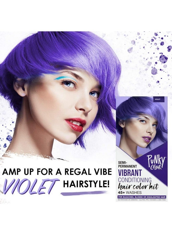 Punky Unky Colour Box Kit Violet For Bleached Blonde Or Highlighted Hair Nondamaging Hair Dye Vegan Ppd And Paraben Free Conditions Hair Vibrant Hair Color Lasts Up To 35 Washes - Image 3