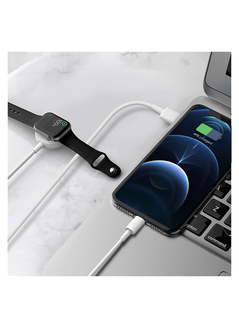 لوميكا - كيبل شحن USB نوع C للهاتف والساعة شاحن لاسلكي ماجنتيك سريع 3 في 1 للساعة الذكية مع 2 كيبل شاحن متوافق مع ايفون 14 13 برو ماكس 12 11 اكس ار اكس اس ما اكس واي ووتش سلسلة 6 اس اي 5 4 3 2 1 - Image 1