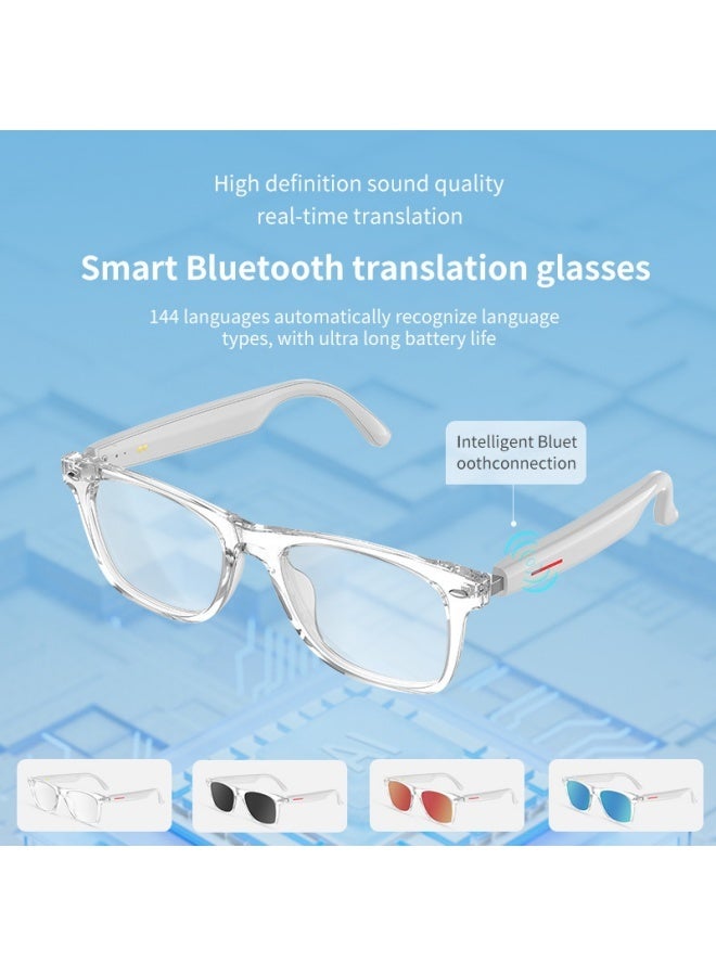 لوريت نظارات ذكية، ترجمة الذكاء الاصطناعي في الوقت الفعلي مع 144 لغة، نظارات صوتية بتقنية البلوتوث مع مكبرات صوت، حماية من الأشعة فوق البنفسجية المستقطبة، صوت مفتوح للأذن، مساعد صوتي باللمس، نظارات شمسية بلوتوث 5.3 للرجال والنساء - أسود - Image 3