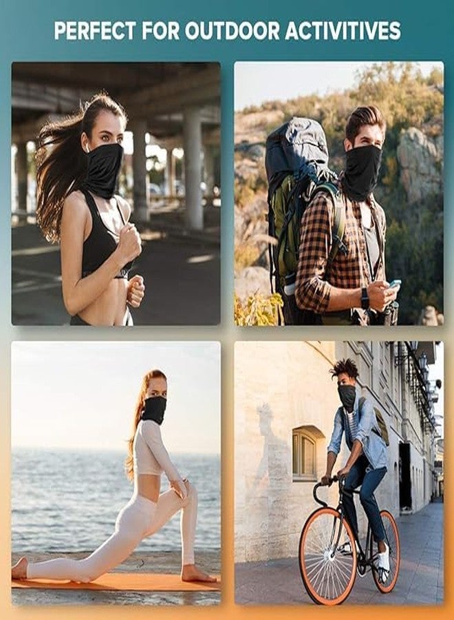 PAROPKAR Neck Gaiter Face Mask Scarf Reusable Bandanas Tube UV Protection Balaclava Outdoor Sport for Men and Women 2 of Pack (Black Grey) - Image 5