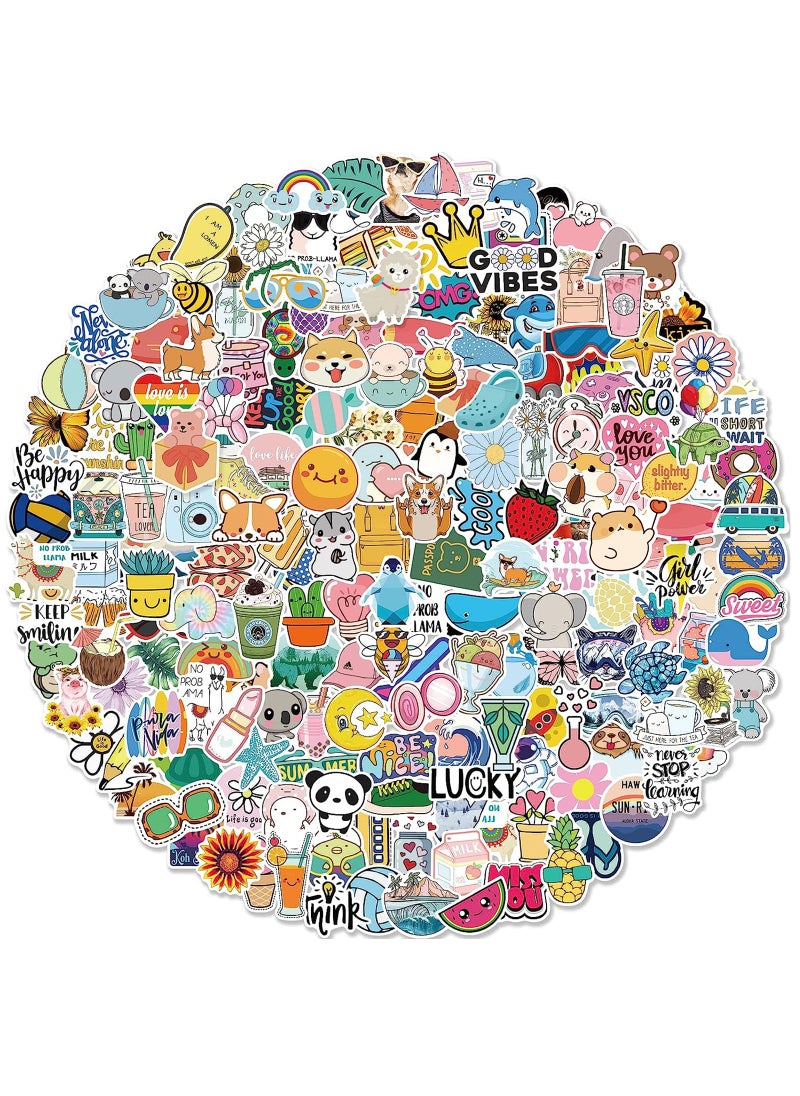 Bekayshad Bekayshad Stickers for Water Bottles 200 PackPCS Hydroflask Cute Vinyl Vsco Aesthetic Waterproof Stickers for Laptop Skateboard Computer Phone for Kids Teens Girls 