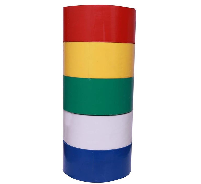 VOIISH Vastu Five Colour Tapes Green, Yellow, Red, White, Blue Each 2 Inch Correction for Bathroom and Entrance - Image 1