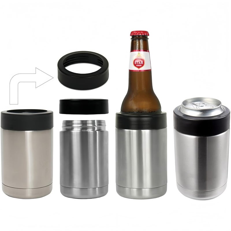 Gteller 12 oz Tumbler, Double Wall Stainless Steel Insulated Can Cooler, Beer Bottle Holder - Image 4