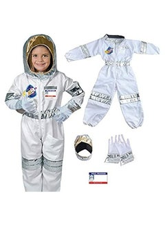 LOVET Astronaut Costume for Kids, White Space Suit Set with Helmet And ...