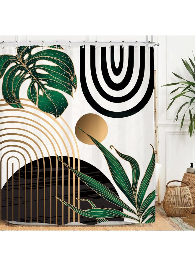 Plaid Waterproof Shower Curtain, Mildew-proof Bathroom Toilet Shower Parion Curtain