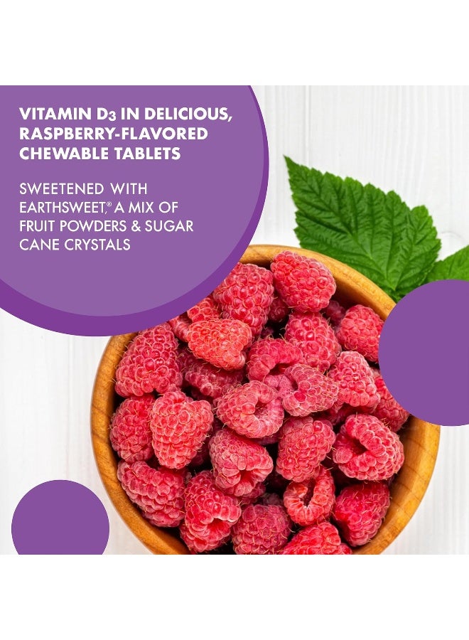 Bluebonnet Vitamin D3 Chewable Tablets for Kids - Raspberry Flavor - Image 3