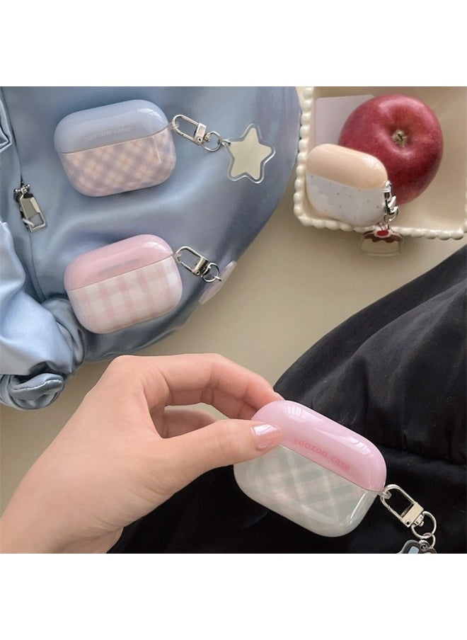 Generic - Ins Korean Style Pattern Point Airpods Protective Cover 2 For Apple Wireless Bluetooth 3 Generation Pro2 Headset Cover For Women-Color:Milk Yellow Spell Wave Point Earphone Set Single Shell-Applicable Model:Airpods 3 Generations - Image 1