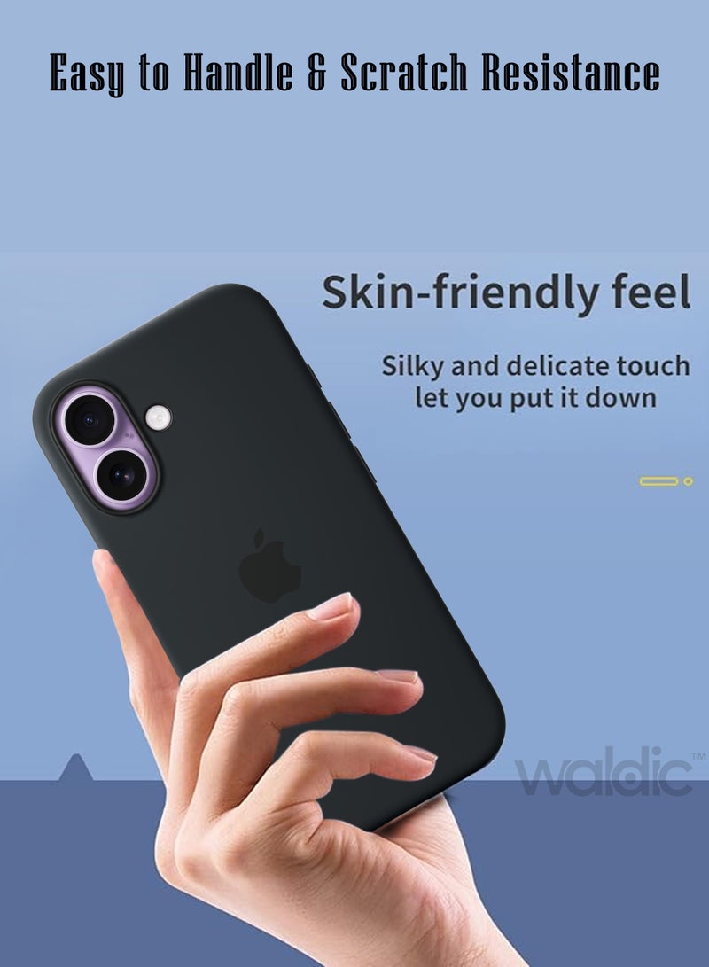 Waldic Apple iPhone 17 Premium Case | Premium Silicone Case Cover Designed for Apple iPhone 17 | Apple iPhone 17 Case Camera and Drop Protection Thin Protective Back Cover Case for Apple iPhone 17 - Black - Image 4