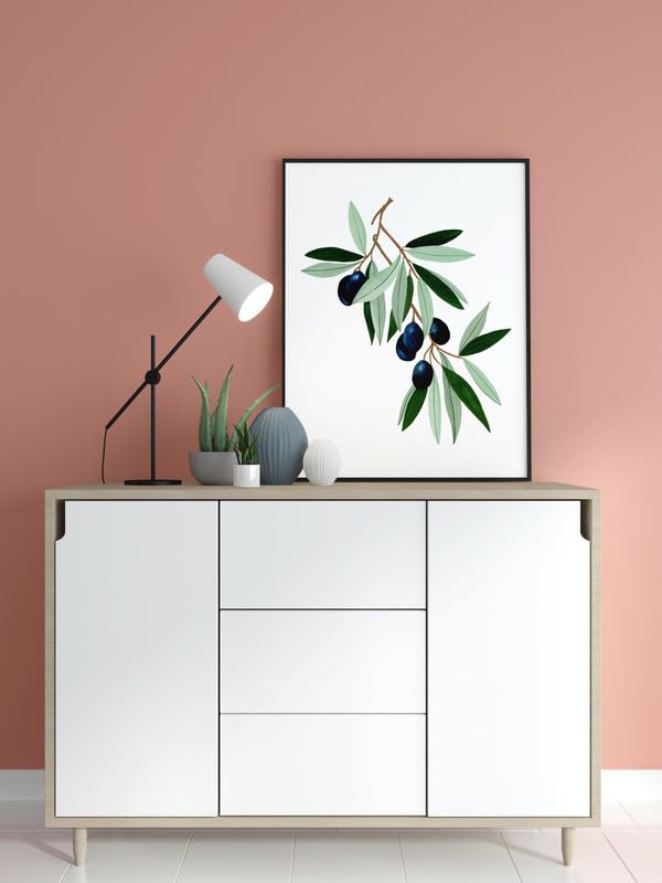 The Spring Palette (TSP) The Spring Palette Olive Botanical Wall Painting Modern Art Painting for Living Room Bed Room and Office 11 x 14 inches Black Frame  - Image 3