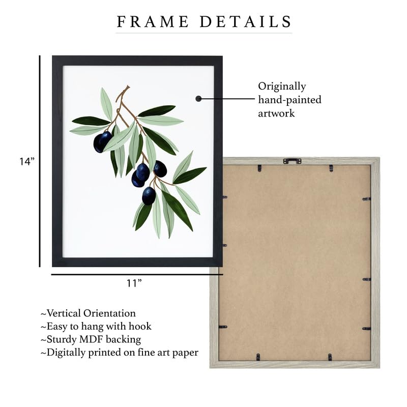 The Spring Palette (TSP) The Spring Palette Olive Botanical Wall Painting Modern Art Painting for Living Room Bed Room and Office 11 x 14 inches Black Frame  - Image 4