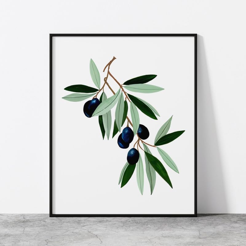 The Spring Palette (TSP) The Spring Palette Olive Botanical Wall Painting Modern Art Painting for Living Room Bed Room and Office 11 x 14 inches Black Frame  - Image 5