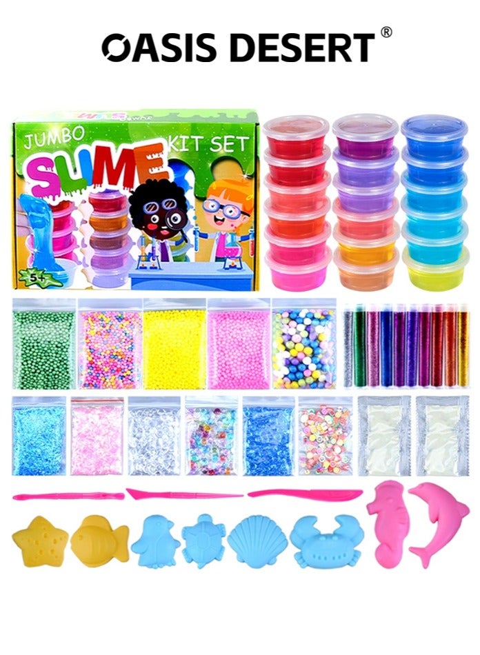 صحراء الواحة الكريستال سليم 18 لون لديهم اكسسوارات الوحل DIY صنع مجموعة لأفضل هدية للأطفال - Image 1
