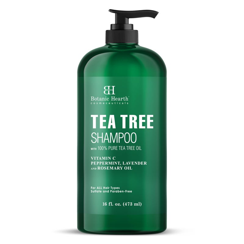 Botanic Hearth Tea Tree Shampoo, Vitamin C, Peppermint, Lavender And Rosemary Oil, Fights Dandruff And Dry Scalp, 16 Fl Oz - Image 1