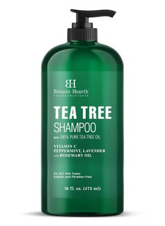 Botanic Hearth Botanic Hearth Tea Tree Shampoo, Vitamin C, Peppermint, Lavender and Rosemary Oil, Fights Dandruff and Dry Scalp, 16 fl oz  - Image 1