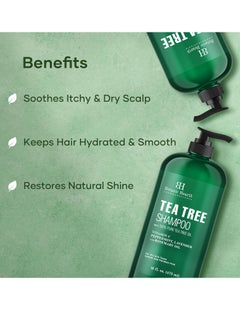 Botanic Hearth Botanic Hearth Tea Tree Shampoo, Vitamin C, Peppermint, Lavender and Rosemary Oil, Fights Dandruff and Dry Scalp, 16 fl oz  - Image 3
