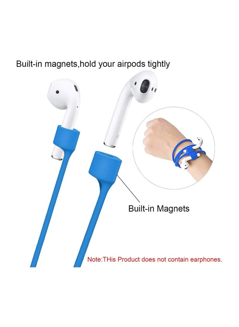 SYOSI أحزمة مغناطيسية فائقة الخفة من السيليكون الناعم الملون مضادة للضياع لسماعات Apple AirPods مقاس 30 بوصة - Image 4