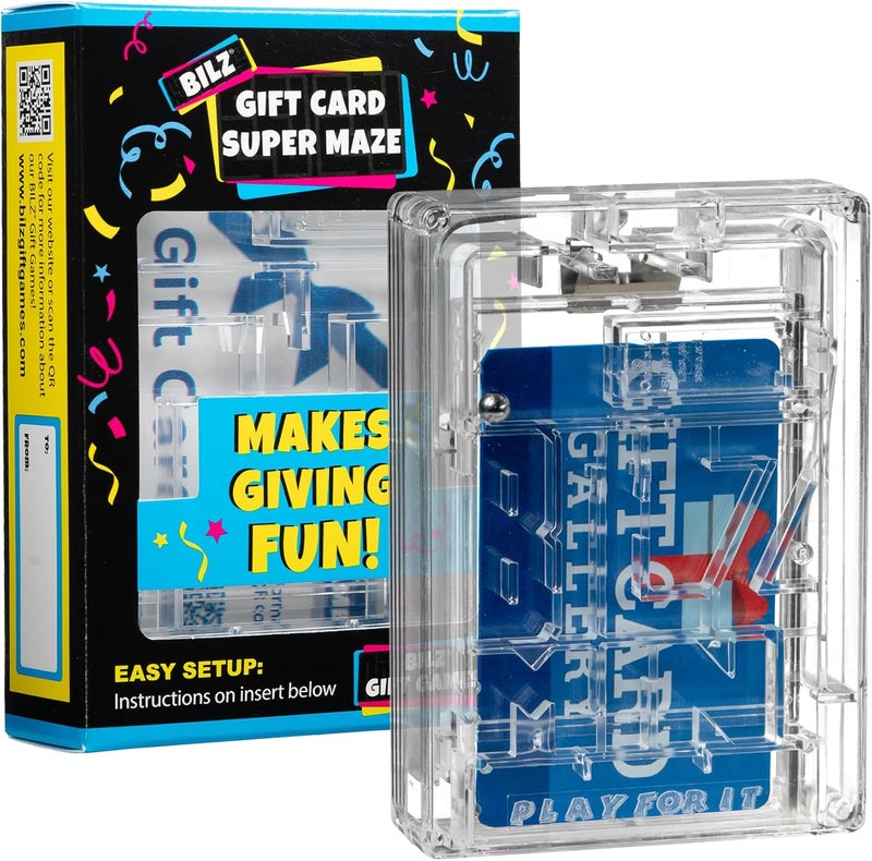BILZ Gift Card Super Maze - Brain Teasing Puzzle for Cash or Gift Cards - Perfect for Stocking Stuffers and Gifts - Image 1