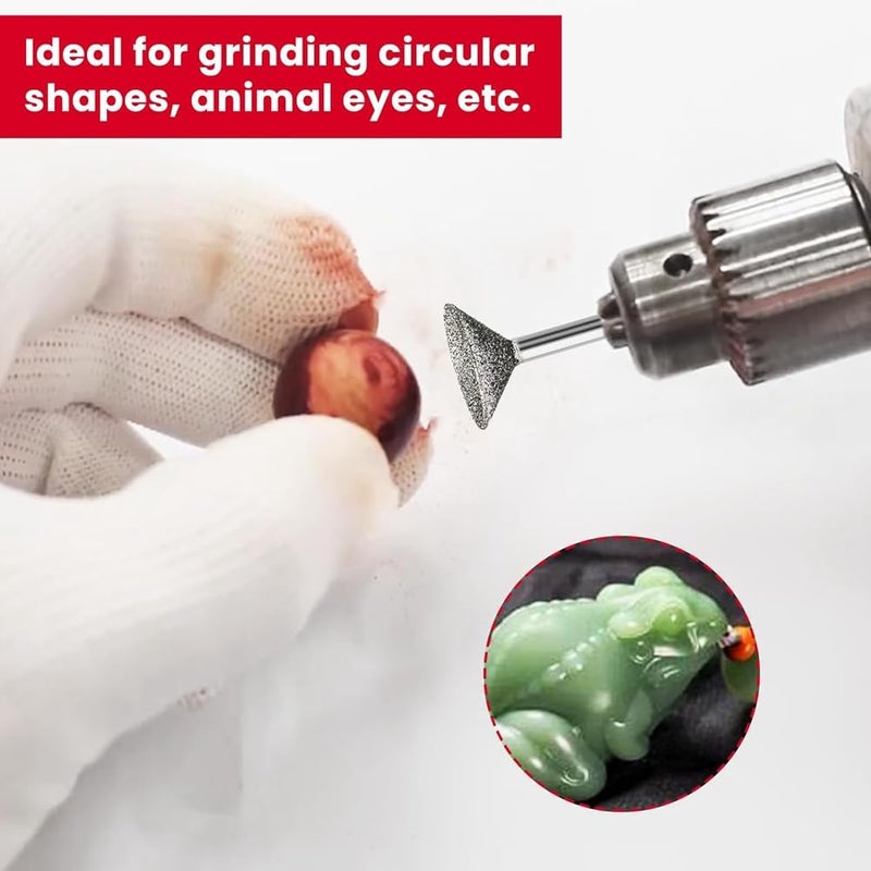 13PCS Stone Carving Polishing Kit Rotary Tool Accessories Burr Bits Set - Image 5