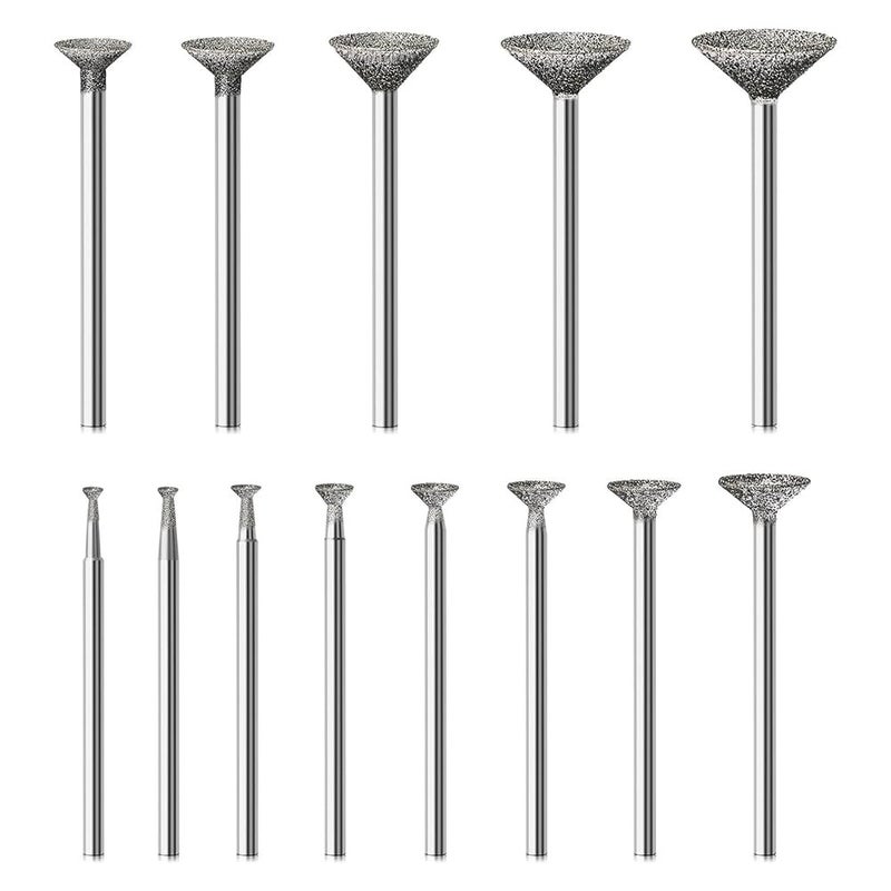 13PCS Stone Carving Polishing Kit Rotary Tool Accessories Burr Bits Set - Image 2