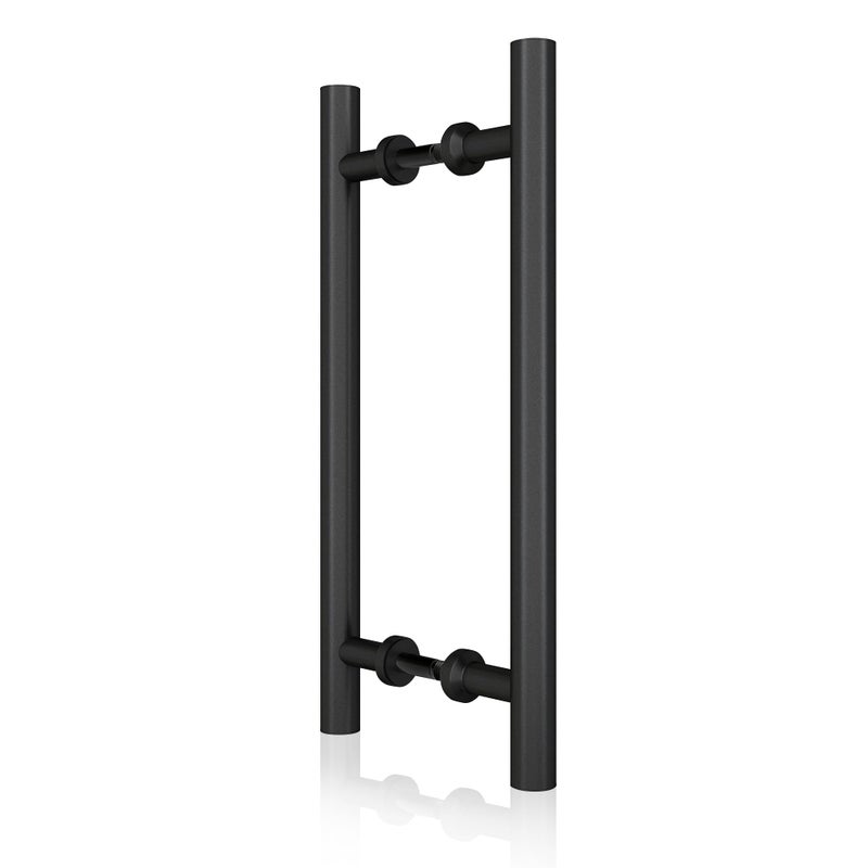 JUBEST 16 Matte Black Stainless Steel Barn Door Handles Heavy Duty Door Pull Set for Sliding Barn Doors Pocket Doors InteriorExterior Doors