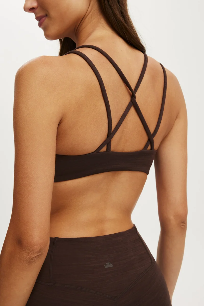 Cotton On  ULTRA SOFT SCRUNCH FRONT STRAP CROP BRA for Women | Best Price UAE