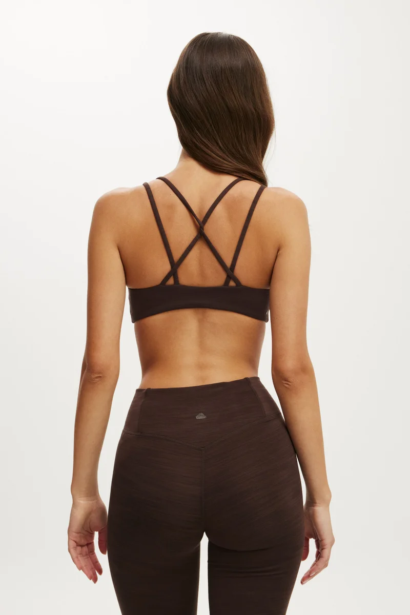 Cotton On  ULTRA SOFT SCRUNCH FRONT STRAP CROP BRA for Women | Best Price UAE
